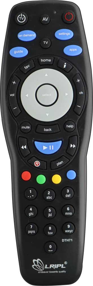 Remote Compatible with Tata Sky DTH SD HD Set Top Box with Recording Feature - Tata Sky Hd Set Top Box Remote (Also Works with TV)