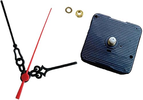 Dhorcas (#026) Kit de movimiento de reloj de cuarzo para reemplazo, motor roscado de 14 pulgadas, 12 pulgada, 34 pulgadas o 1 pulgada y manecillas