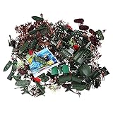 Material: Kunststoff Backbayia 400 Stück Kunststoff Militär Szene Spielzeug Soldatenfiguren Armee Kampf Modell für Spielzeugsammlung