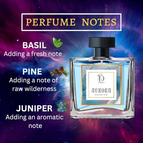 Image of Dionii AURORA Unisex Eau De Parfum Perfume | Long Lasting Aquatic Fragrance With Basil & Pine, 100 ML