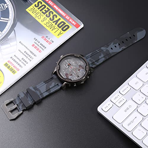 Mcxgl Rubber Strap 24Mm Silicone Watch Bands Replacement For Panerai Smart Watch （Include Black Buckle） #TOP4