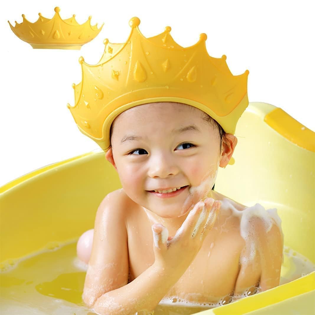 KANAKADHARA Goggles Shape Baby Shower Cap – Kids Bathing Hat with Eye & Ear Protection | Adjustable Baby Shower Visor for 0-9 Years Old | Cute Bath Cap for Comfortable Baby Hair Wash [1PCS,Multicolor]-image-20