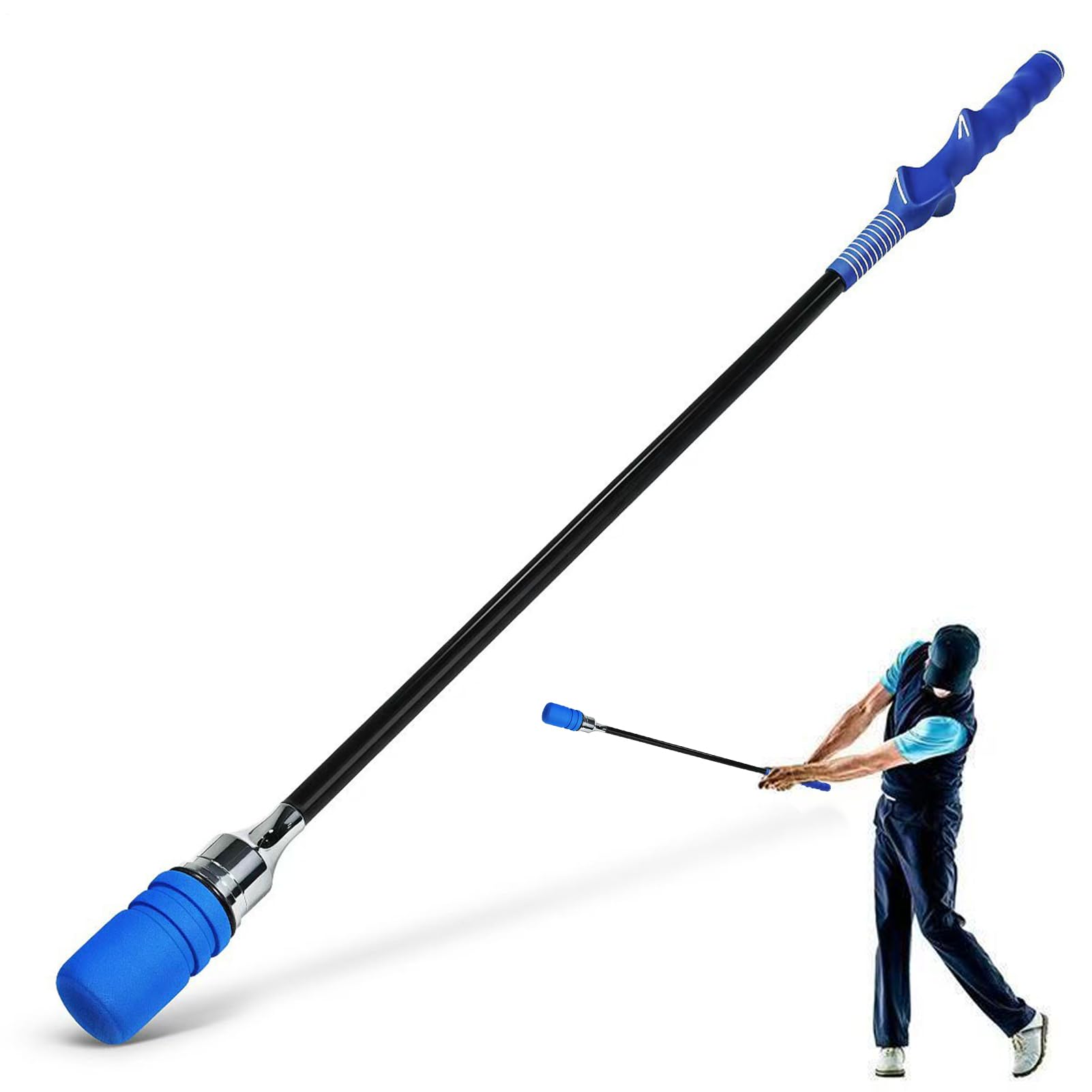 Golf Swing Trainer, portatile Swings Corrector, 31,5 pollici Movimento Allineamento Tool & Lightweight Design, Fitness Practice Equipment for Indoor Outdoor Course Travel Family Camping Backyard and