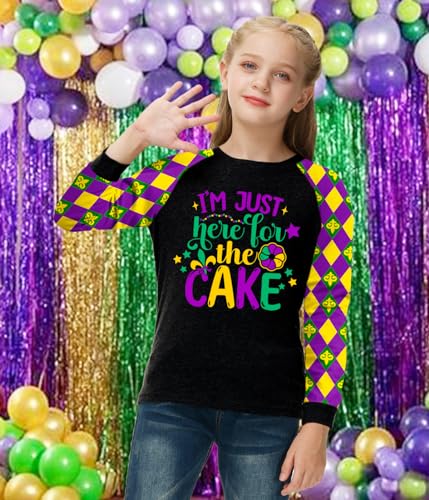 Image of Remimi Girls Thanksgiving Shirts Buffalo Plaid Raglan Tee Cute Turkey Holiday Party Long Sleeve Tshirt 5-14 Years
