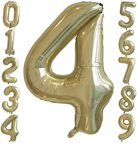 40 Inch Retro Apricot Number Balloon 1, Large Foil Number 1 Birthday Balloons Caramel Helium Digit Balloons for Girls Boys Birthday Anniversary Baby Shower Party Decoration
