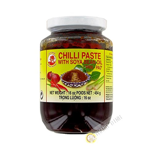 Salsa de Chile Pegar Prik Pao POLLA 454g Tailandia - Unidad 1 pieza