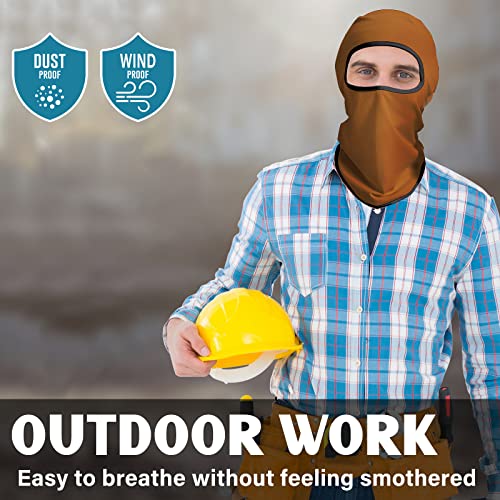 Obacle Balaclava Face Mask Women Breathable Ski Hunting Cycling (Brown) #TOP6