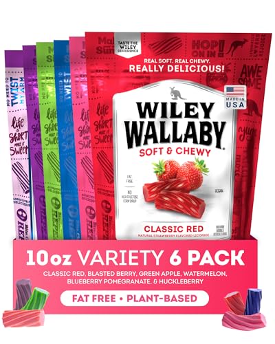 Wiley Wallaby Australian Licorice Twists 10 oz (6 pack)