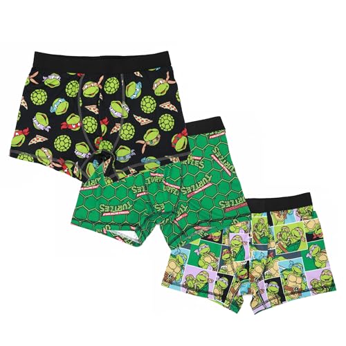 Bioworld Teenage Mutant Ninja Turtles Character Print Men's 3-Pack Boxer Briefs Set