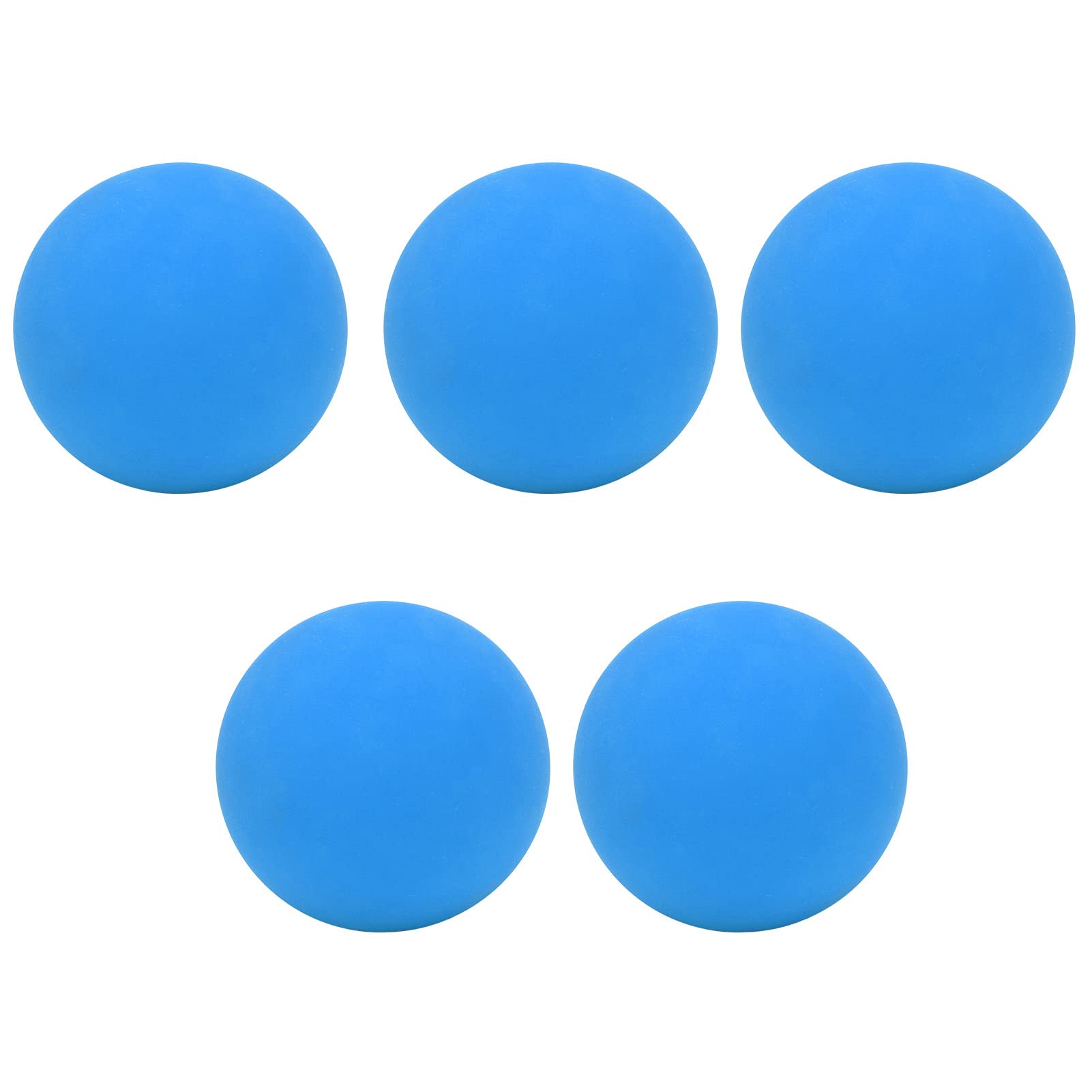 Rcniso Set of 5 Durable Rubber Bouncing Balls 6cm for Hand Exercises and Anxiety Relief, Portable Wall Balls for Beach and Pool Fun (Blue)