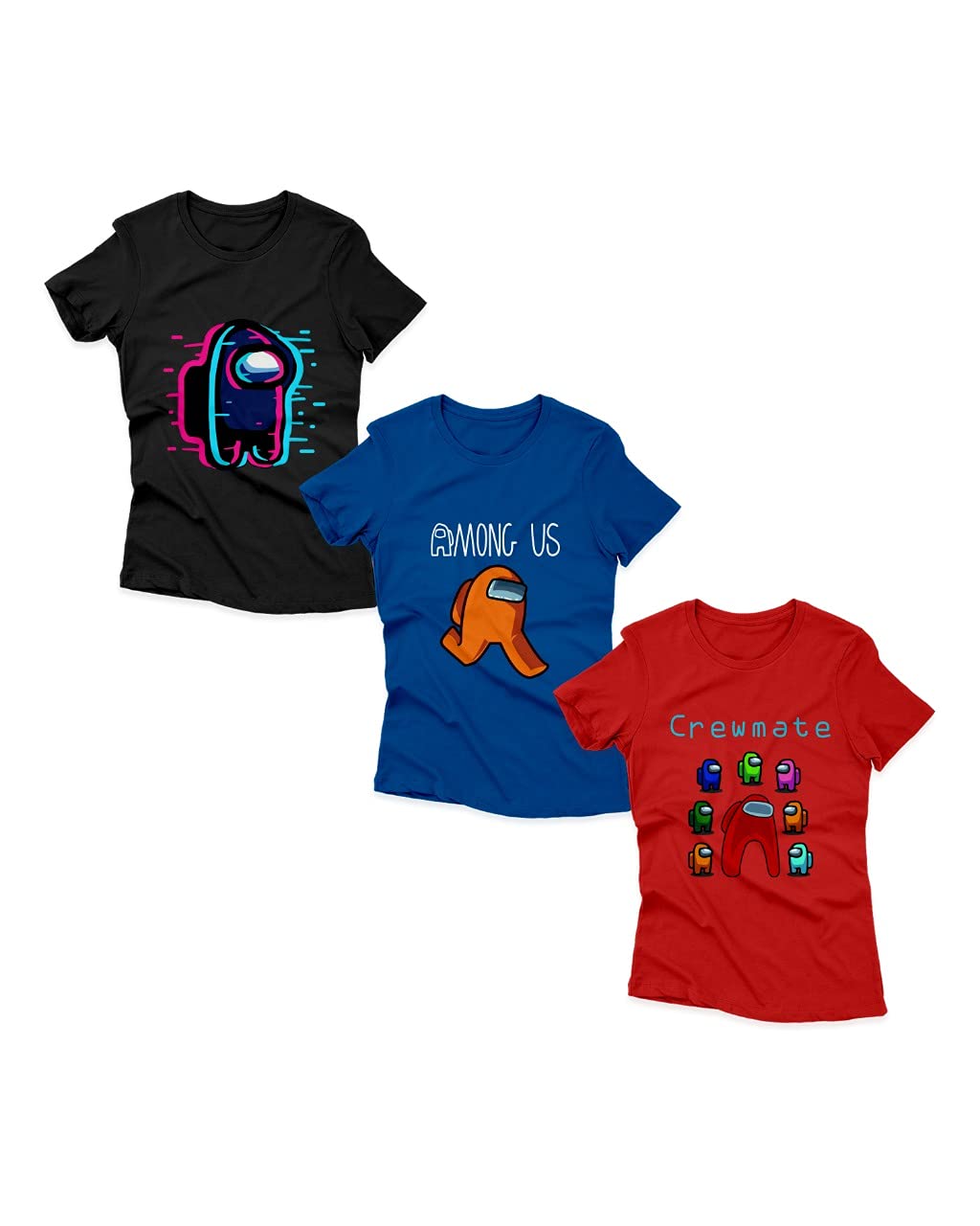 Best Combo Pack Kids Adult TShirt | Among Us | Cute Tees Round Neck Unisex Gamers Tshirt