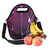 iColor Neoprene Lunch Bag, insulated lunch box with Shoulder Strap, Thermal Thick Lunch Tote Bag,Reusable Bags for Adults,Kids Great for Travel,Outdoors, Work,School & More YLLB-03