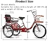 Tricycles for Adult 3 Wheel Bikes Adult Tricycle Three-Wheeled Bicycles with Shopping Basket Comfortable Seat #1