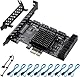 YABOANG PCI-E X1 SATA Karte 10 Port, 6 Gbit/s SATA 3.0 PCIe-Karte,PCIe zu SATA-Controller-Erweiterungskarte, Boot als Systemfestplatte,für alle PCIE-Steckplätze geeignet sind für HDD oder SSD