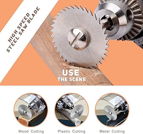 Wreow Cutting Wheels Set, 6Pcs High Speed Steel Hss Saw Disc Wheel Cutting Blades With 1/8" Straight Shank Mandrel Cutting For Drills Rotary Tool #TOP3