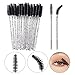 SiSiMu 40 Pieces Lash Packaging Wholesale Containers 20 Pieces Empty Lash Boxes Eyelashes Box Glitter Paper Boxes Soft Paper Lash Case Storage with 20pcs Disposable Mascara Wands(Black)