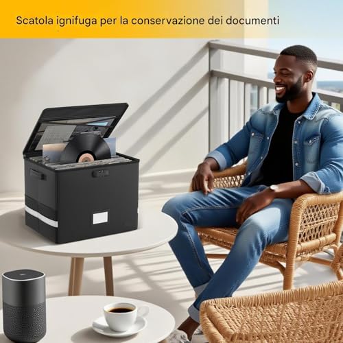 Boîte de rangement vinyle imperméable et ignifuge pour album - 3