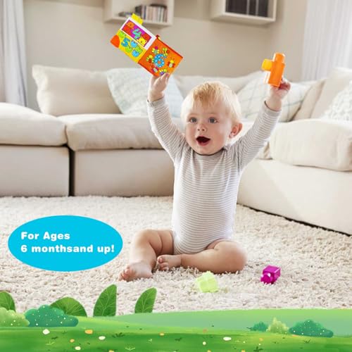 Image of 123 Book,Baby Soft Books Toys, Feel Crinkle Cloth Book for Infant Baby 0-3-6-12 Months