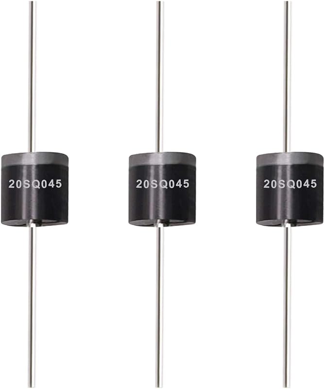 Tnisesm 20 Pcs 20SQ045 20A 45V Schottky Blocking Diode, Rectifiers Diode,Diode Axial Kit for Solar Panel