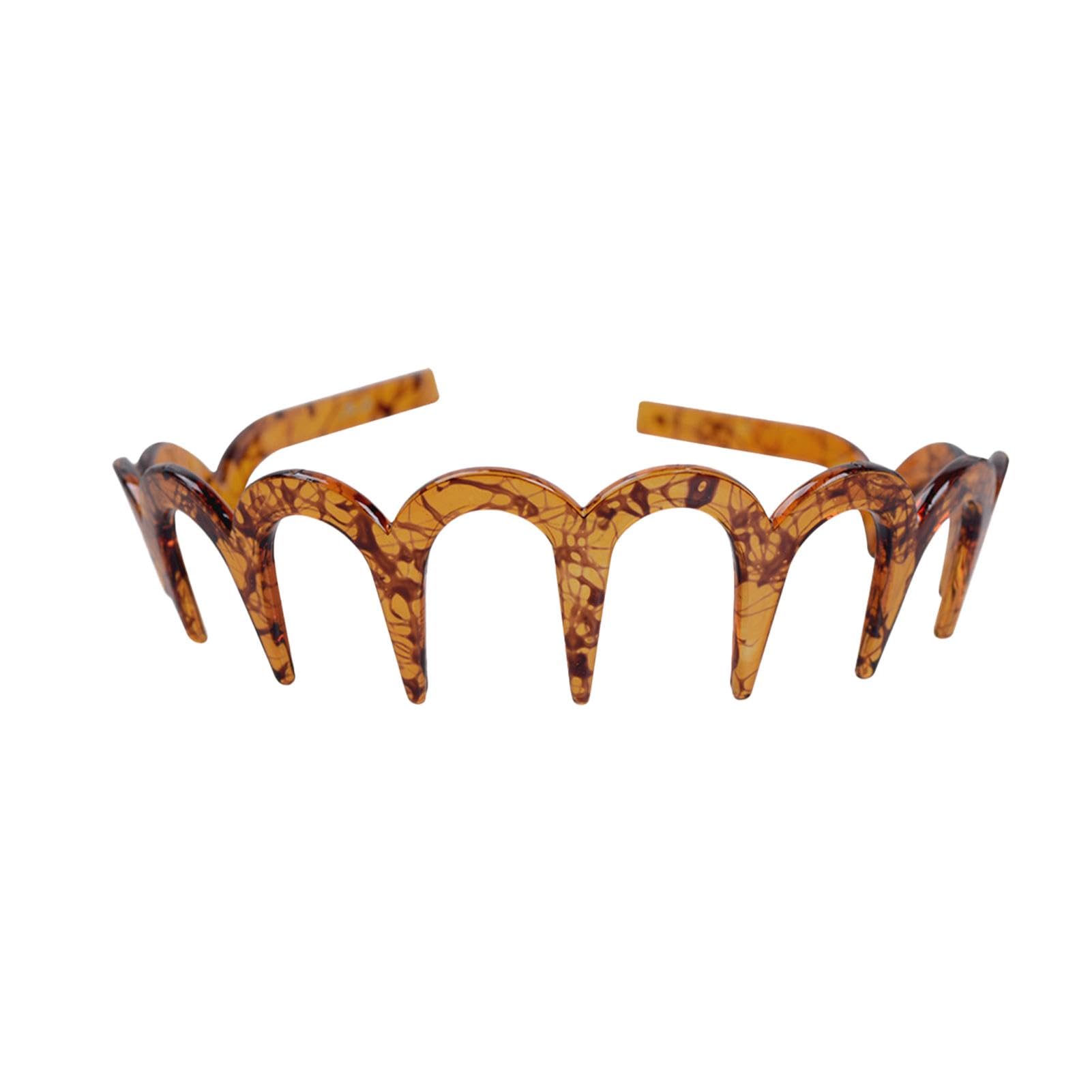 Set di 4 cerchietti a zig-zag, con 5 elastici per capelli, in