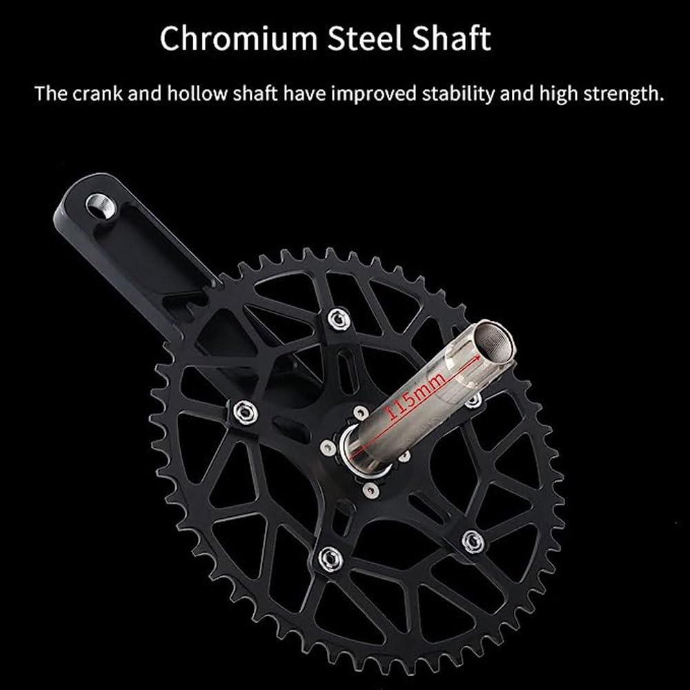 Guarnitura MTB da 170 mm BCD130 con Movimento Centrale in Lega di Alluminio, pedivelle Cave Integrate, Adatte per Mountain Bike, Bici da Strada e la Maggior Parte delle Biciclette.