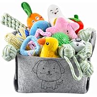 Ousiya Juego de 24 juguetes para cachorros, juguete masticable