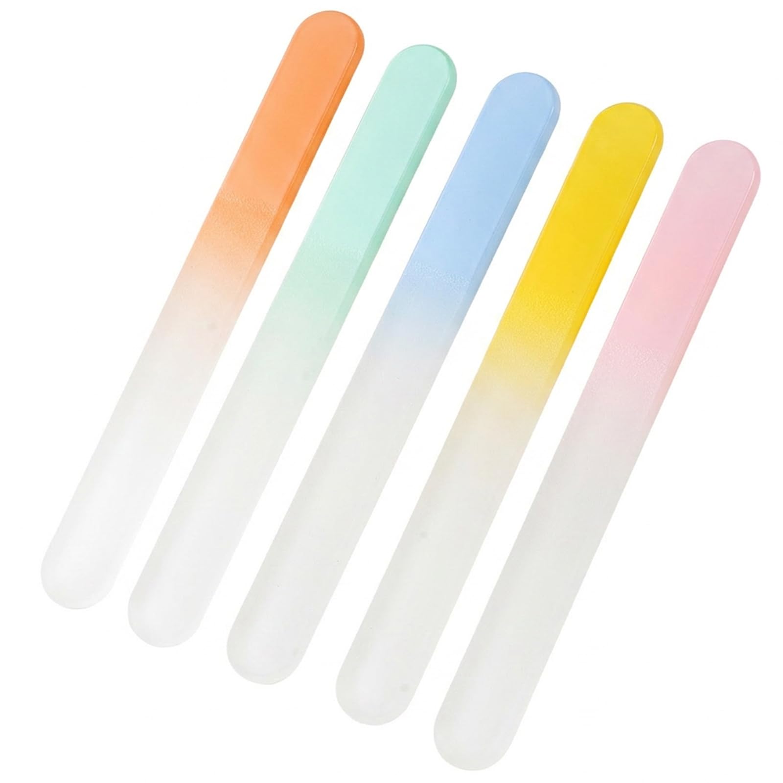 Nail Filer - Glass Nail File Set,for Perfect Manicures - Includes 5Colourful Files with Cases - Professional Nail Filer for Baby, Women, and Travel