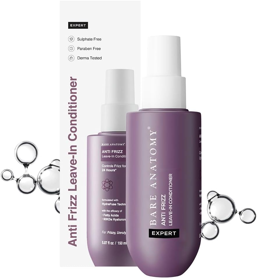 Anti Frizz Leave In Conditioner | Deep Conditioned Frizz Controlled Hair For 24 hrs | For Dry & Frizzy Hair | For Women and Men | Get Smoother, Healthy & Glossy Hair | 150ml