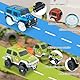 GZLCEU 4 STK Strax Bahn Set, Elektrisches Spielzeug für 3-5 Jahre Jungen Mädchen, Rennwagen Strecken Mit Rennstrecke