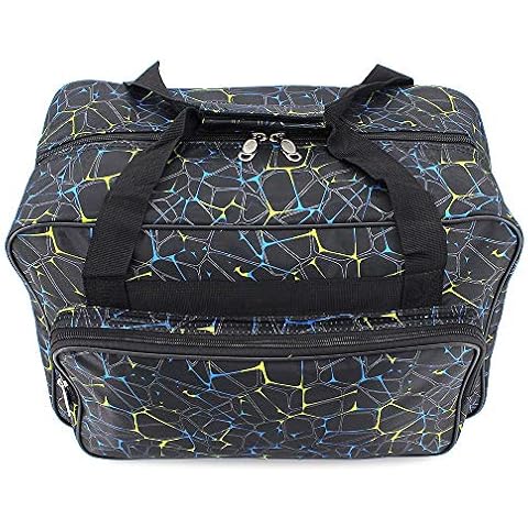ShawFly Sewing Machine Tote Bag Large Capacity Sports Fitness Bag Household Sewing Machine Bag Universal Nylon Carry Bag with Pockets and Handles (Black, Small) Cover