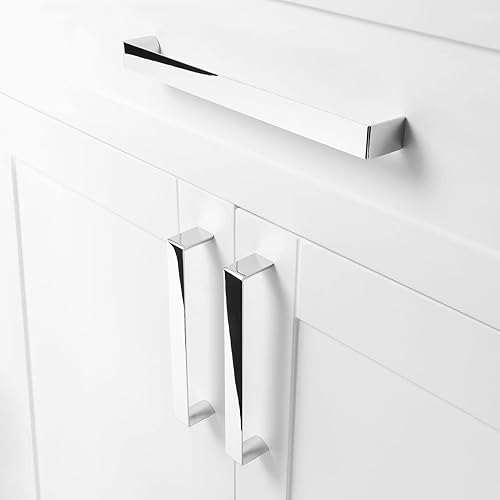 Miniatura 10 de BEROSSA Manija plana ancha y moderna de bronce aceitado de 8.8 pulgadas, manija de armario de cocina, paquete de 1 unidad  Herrajes sólidos para