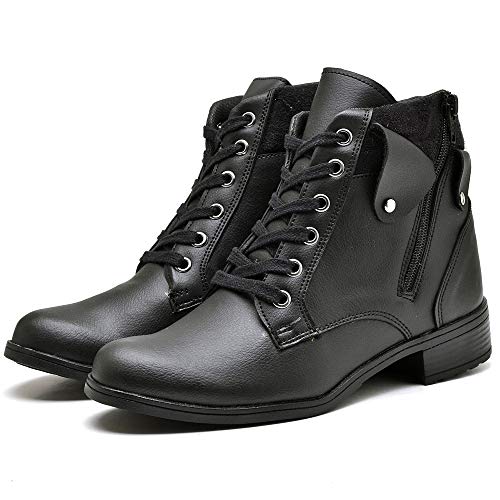 Bota Coturno Cano Curto Feminino DUBUY 603FDB Tamanho:39;cor:Preto;gênero:Feminino