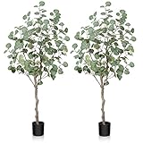 🌿【Keine Montage erforderlich】Anpassbares Aussehen, einfach aus der Verpackung nehmen und nach Belieben umformen. Eukalyptusstiele werden mit weichem Metalldraht eingesetzt, Sie müssen die Zweige 