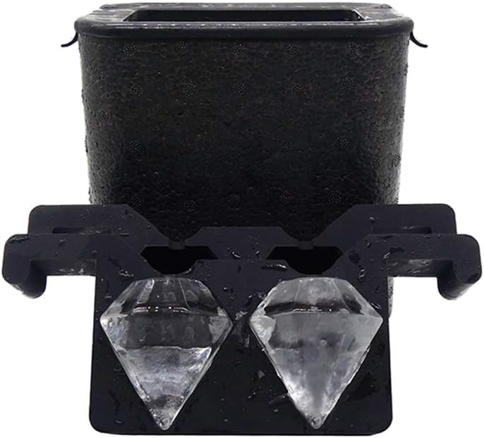 Crystal Clear Ice Cube Maker,Clear Diamond Ice Cube Mold-Makes 2 Large Diamond ice cubes for Whiskey,Cocktails & Drinks, Creative Gift for Friends and Family