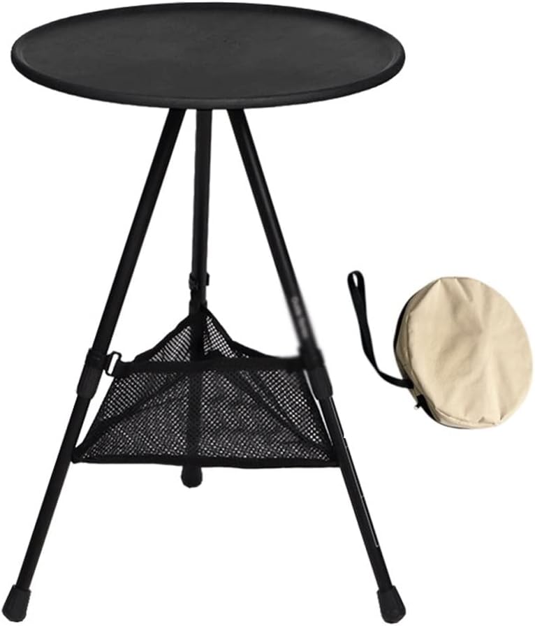 Telescopic Folding Round Table Outdoor Portable Aluminum Alloy Hiking Picnic Lifting Table