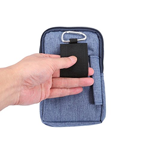 Pochette Alcatel OneTouch Pop Star 4G sacoche zippée bleue 17x10.5 cm - 7
