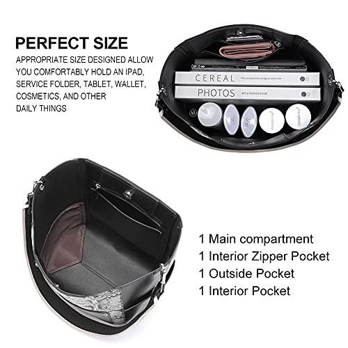 Cluci Purses And Handbags For Women Vegan Leather Designer Tote Large Hobo Shoulder Bucket Cross-Body Bag Snake Pattern With Black #TOP3