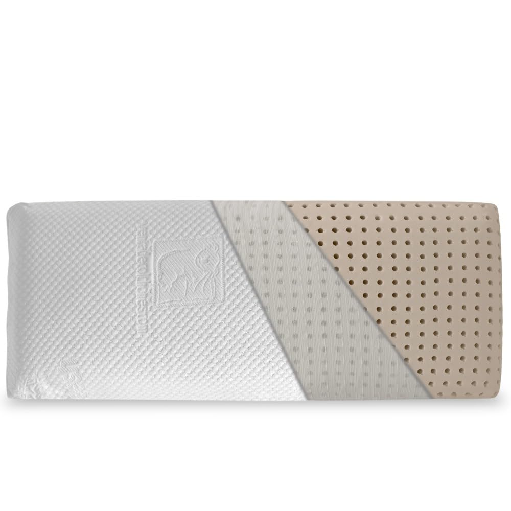 Ventadecolchones - Almohada de Látex de Hilo Frío Nordic - Funda Hilo Frío, Transpirable y Fresca - Soporte Ergonómico y Confort - 70 cm