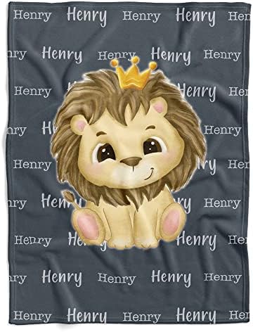 Personalized Baby Blanket For Boys,Grey Lion Blanket,Lion Baby Blanket,Lion Lovey Blanket,Personalized Fleece Blanket,Baby Blanket Custom,Baby Blanket Name,Baby Boy Blanket,Safari Baby Blanket
