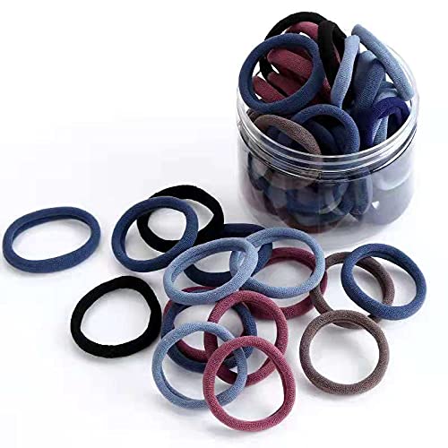 48 lazos para el cabello sin costuras, elegantes, de color neutro, de alta elasticidad, para mujeres, niñas, adolescentes, niños, cabello grueso, accesorios trenzados, sin daños, elástico, regalo para