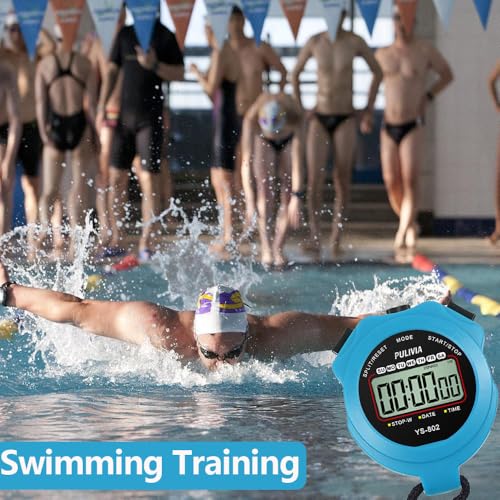 image for PULIVIA Sports Stopwatch Timer, Single Lap Split Digital Stop Watch fo