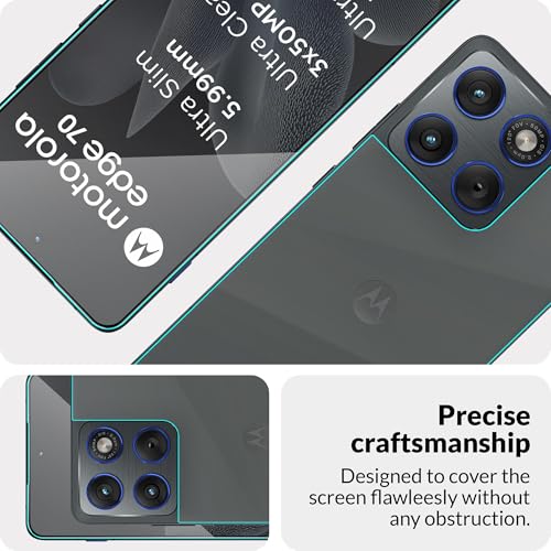 Image of ArmourPro Tempered Glass for Motorola Edge 70 with Back Clear Membrane Guard, Edge to Edge Screen Protector, Anti-Bubble, Anti-Fingerprint, Oil Resistant, Installation Kit | Black