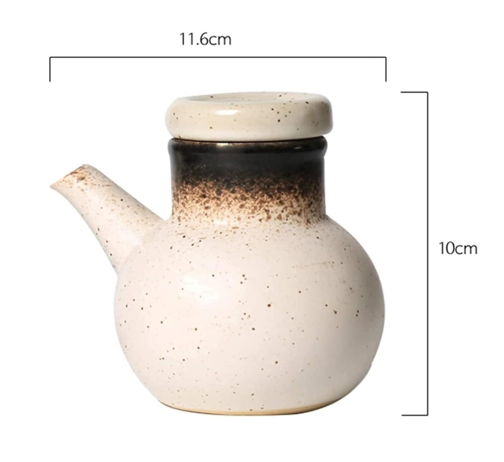 Dispenser per olio e aceto, bottiglia da tavolo in ceramica per salsa di soia o aceto, perfetta per cena, liquida in cucina