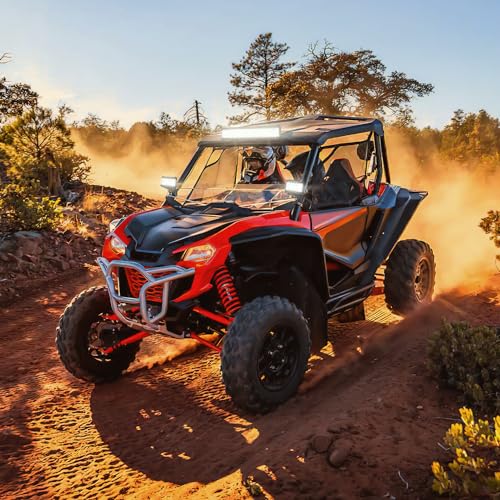 Image of Nilight Side Shooter LED Light Bar Set 12 Inch Triple Row Spot Flood Combo Lights 2PCS 4.3Inch Pods with 5Pin Rocker Switch Wiring Harness Kit for Off-Road Truck ATV UTV Boat