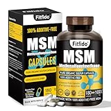 Fitfido MSM Capsules 1000mg – 99.9% Pure Organic Sulfur for Joint Comfort, Hair, Skin & Nails, Stearate-Free, No Fillers, Third-Party Tested, Non-GMO, Gluten Free (180 Capsules)
