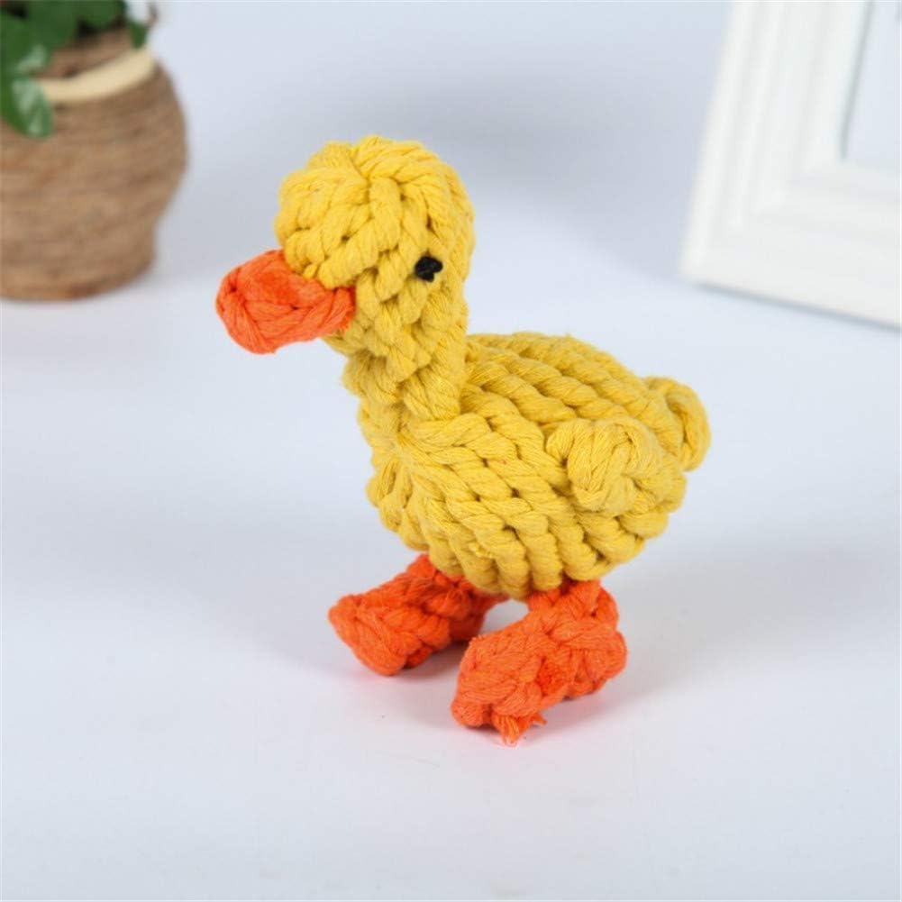 Mythonic Duck Rope Dog Toy (12cm) Tough Natural Cotton Chew Toy for Small & Medium Dogs Fun Animal Shape, Teeth Cleaning - Image 2