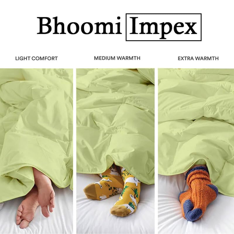 Image of Down Blanket, Extra Lightweight Summer Comforter for King Bed | 100 GSM Ac Comforter Super Soft Fluffy ComforterKing Bed Comforter | Dohar | Duvets |Soft Microfiber Fabric (100 GSM, Green)