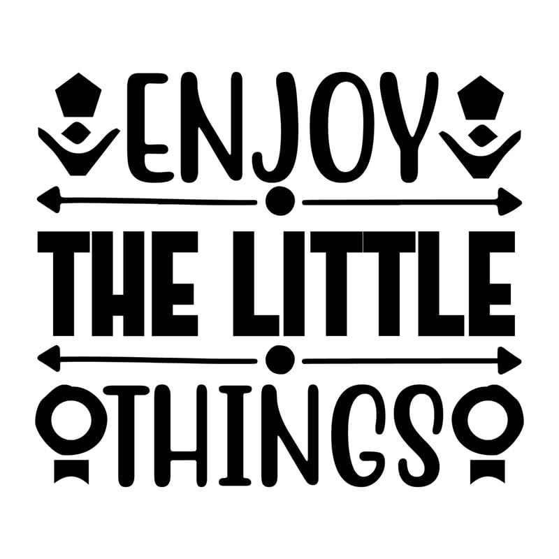 Phrases courtes célèbres Enjoy The Little Things en poster canvas A2 pour rompre la monotonie
