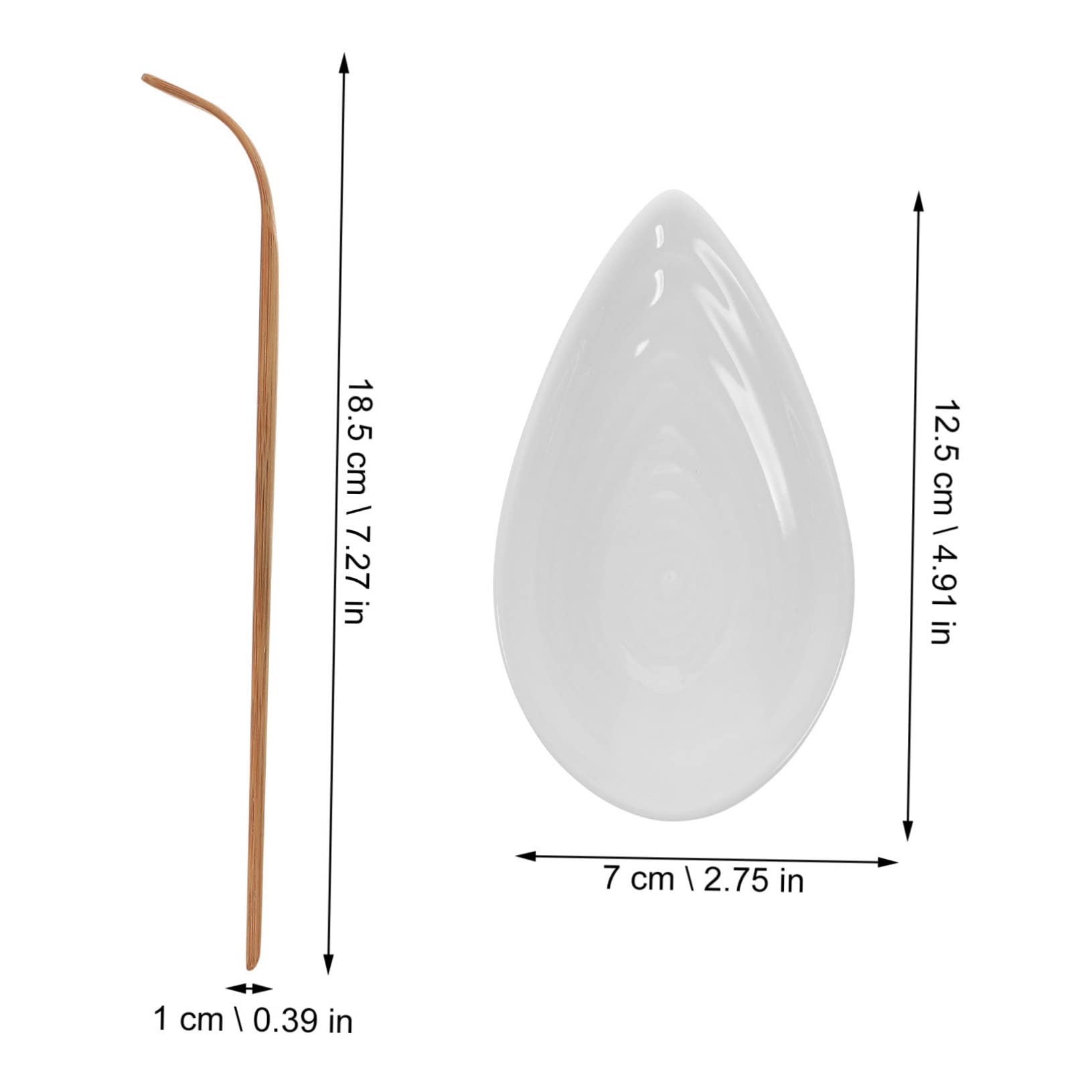 Zerodeko Tea Spoon for Loose Tea Gongfu Tea Accessories Ceramic Tea Leaf Scoop Tea Set Teacups Tea Scoop Tray