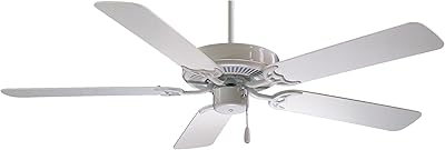 Minka-Aire F546-WH Contractor 42 Inch Pull Chain Ceiling Fan in White Finish